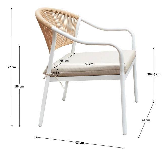 Vrtni 4-dijelni set od ratana- Tempo Kondela