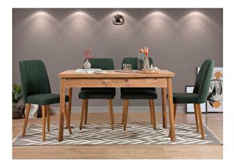 Set mobilier sufragerie Bimuvo 5 (pin atlantic + verde) (pentru 4 persoane)