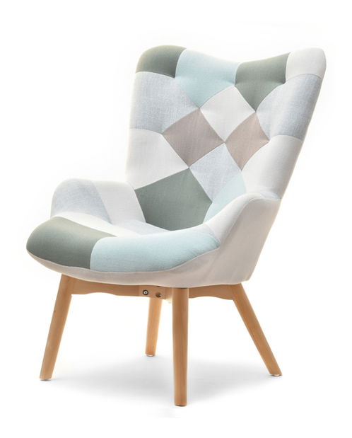 Fotel Nutri (patchwork + fekete)