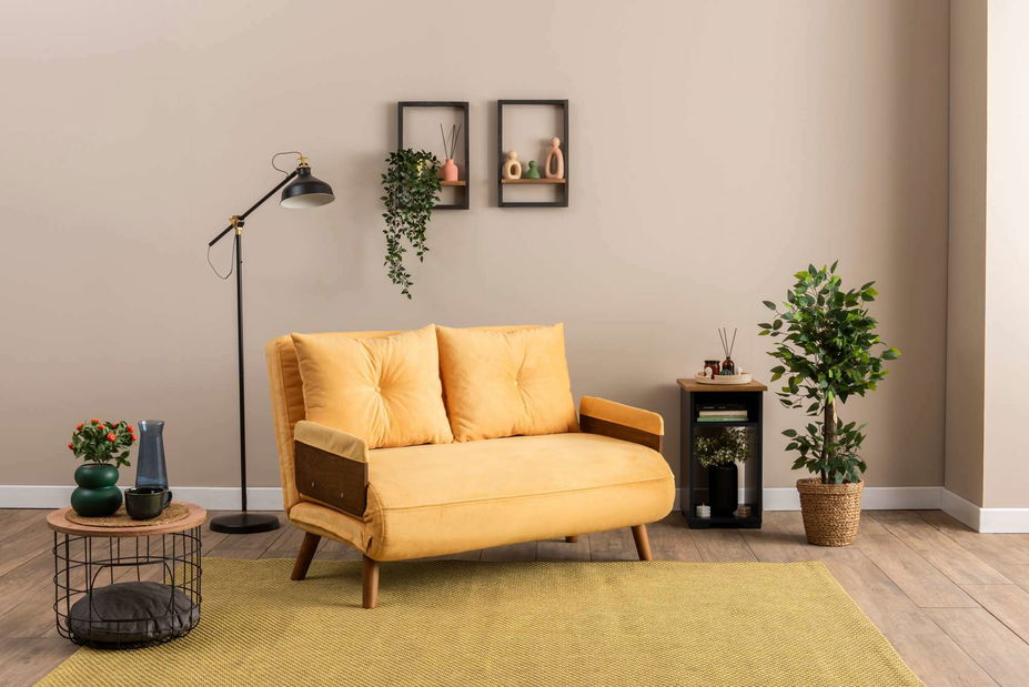 Kétszemélyes kanapé Como P (mustár)