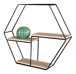 Nástenná polica Principales (dub + čierna matná)