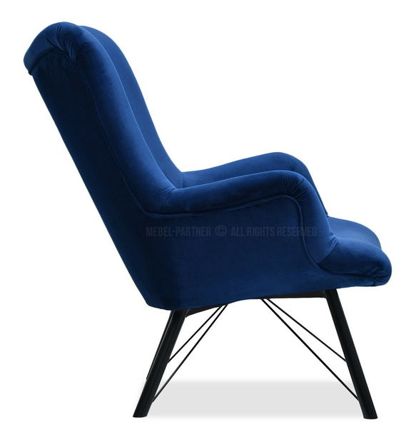 Fotoliu relax Dawntawn (albastru închis + negru)