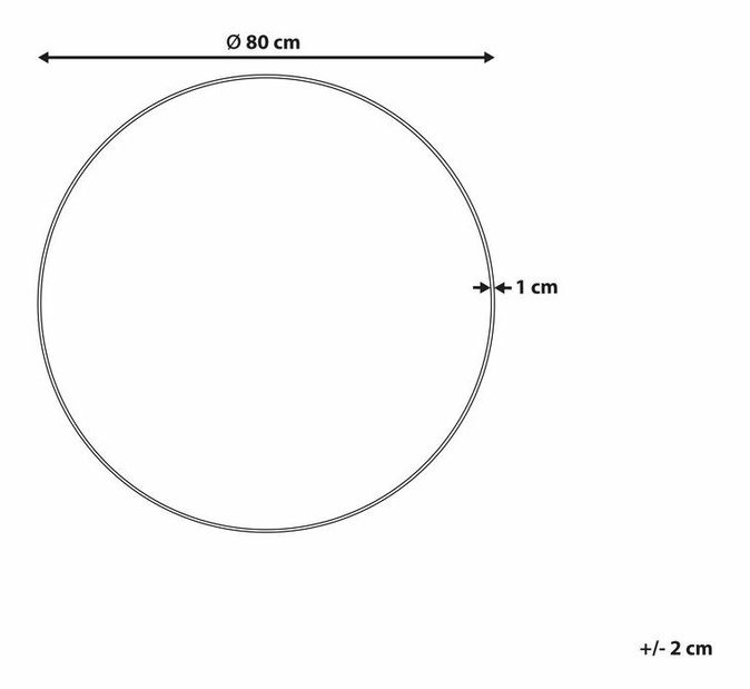 Zidno ogledalo Akosua (zlatna)