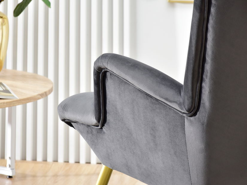 Relaxačné kreslo Lanzaris (grafitová + zlatá)