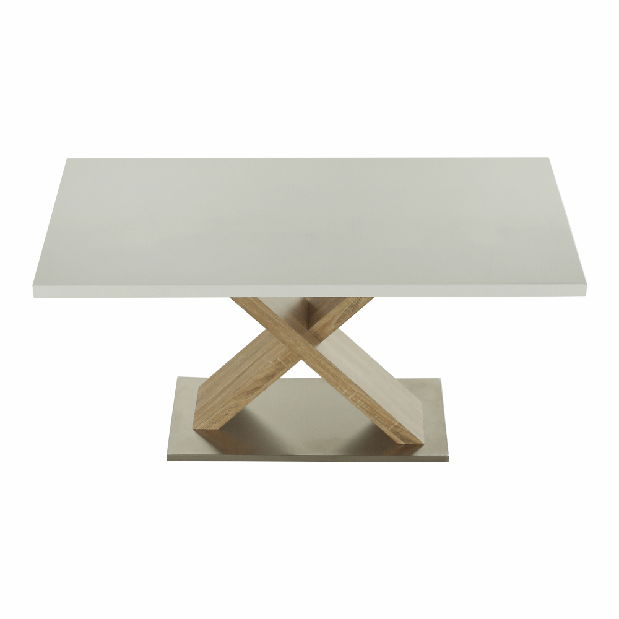 Jedálenský stôl 160 cm Farni (biela + dub sonoma)