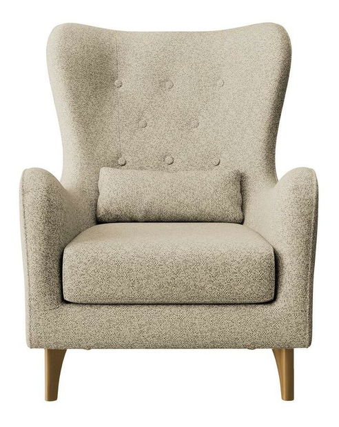 Fotoliu cu suport picioare Calimero II (bej + fag)