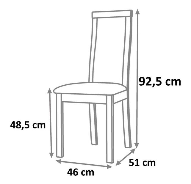 Jedálenská stolička Abrilo orech