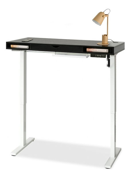 Masă PC Osto 120 (lemn negru + alb)