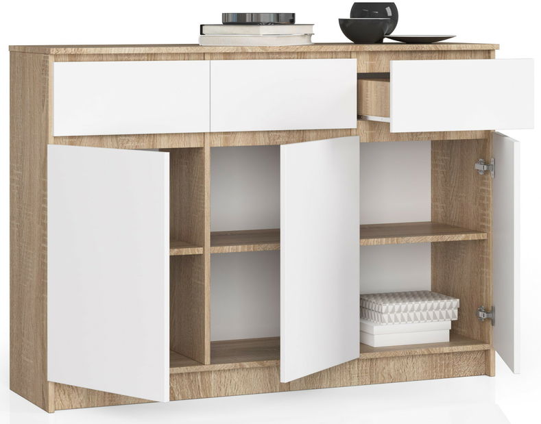 Komoda Keanu VI (dub sonoma + biela)