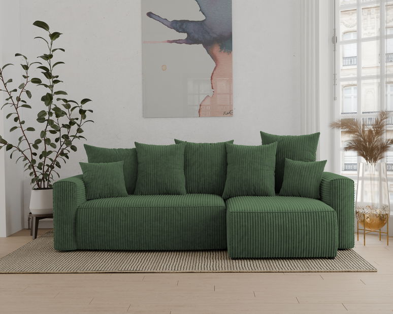 Sarokkanapé Denia (J) (sötétzöld)