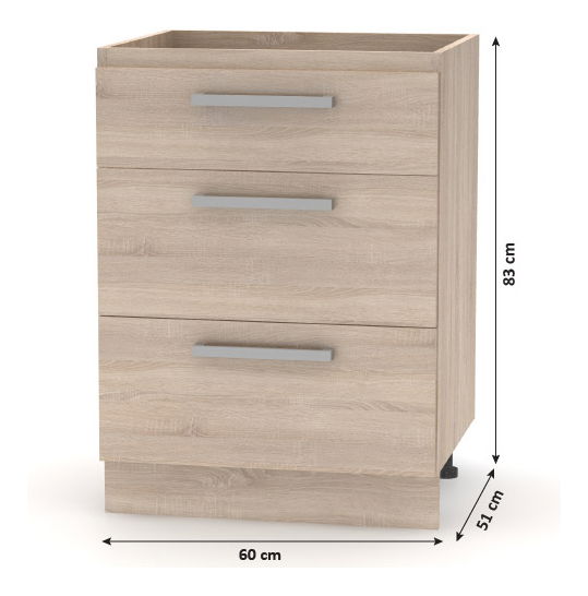 Bucătărie Noliana 240 cm (Stejar sonoma)