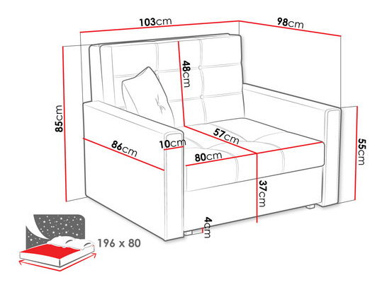 Fotoliu Phoenix I (Tatum 279)
