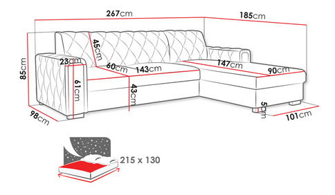Kutna garnitura Nazit (bež)