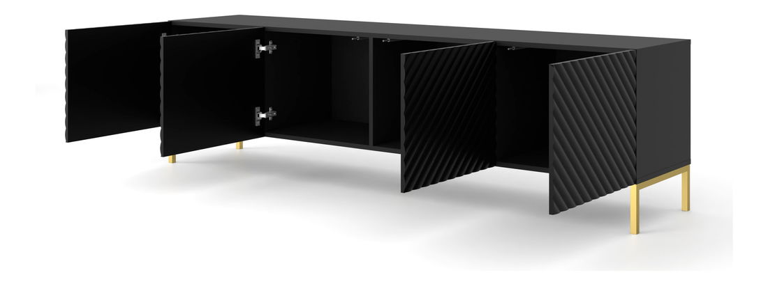 TV stolík/skrinka Surfy 2D (čierna)