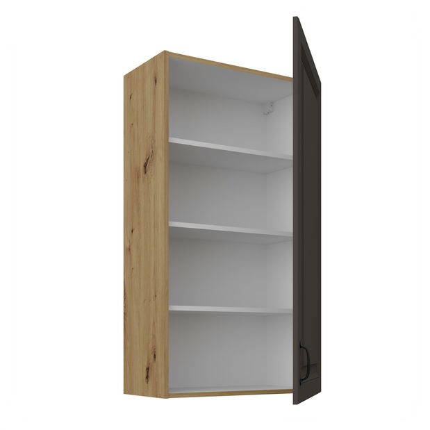 Dulap superior de bucătărie Sheila 60 G 108 1F (Cadru: stejar artisan + front: grafit)