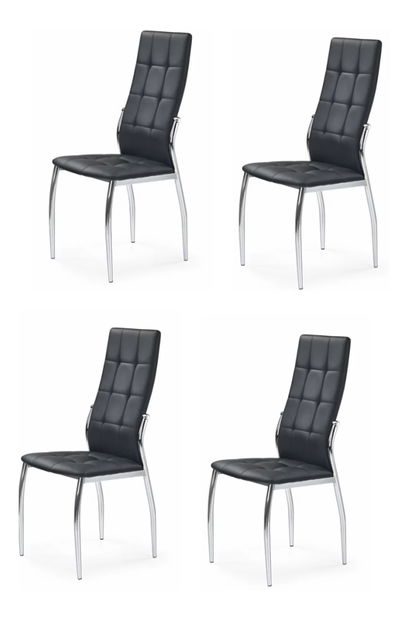 Set 4 buc. scaune de sufragerie Mehen (Negru) *vânzare stoc