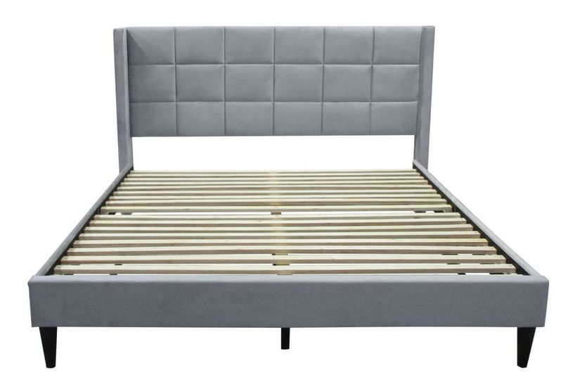Bračni krevet 160x200 cm Baletto (siva Velvet tkanina)