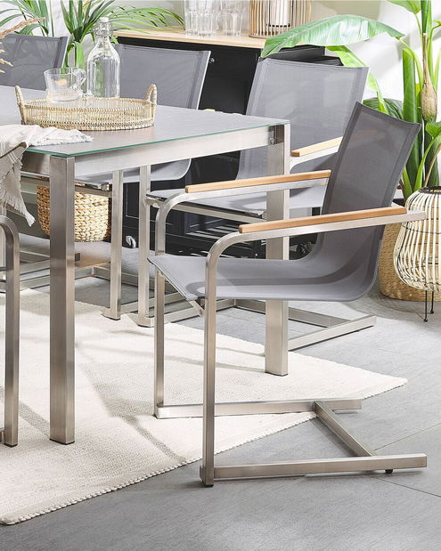 Set vrtnih stolica (4 kom.) Cleopatra (siva)