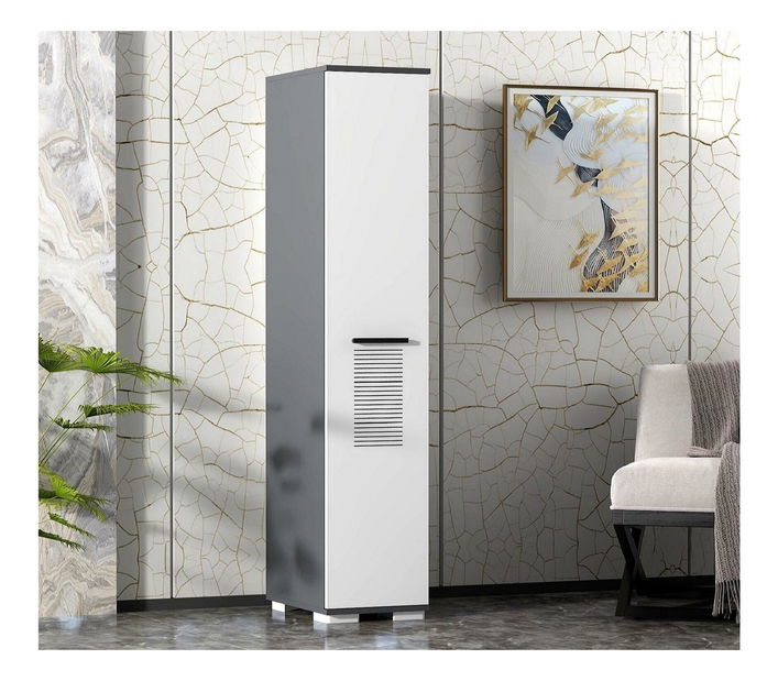 Policová skriňa Vipapo 9 (antracit + biela) 