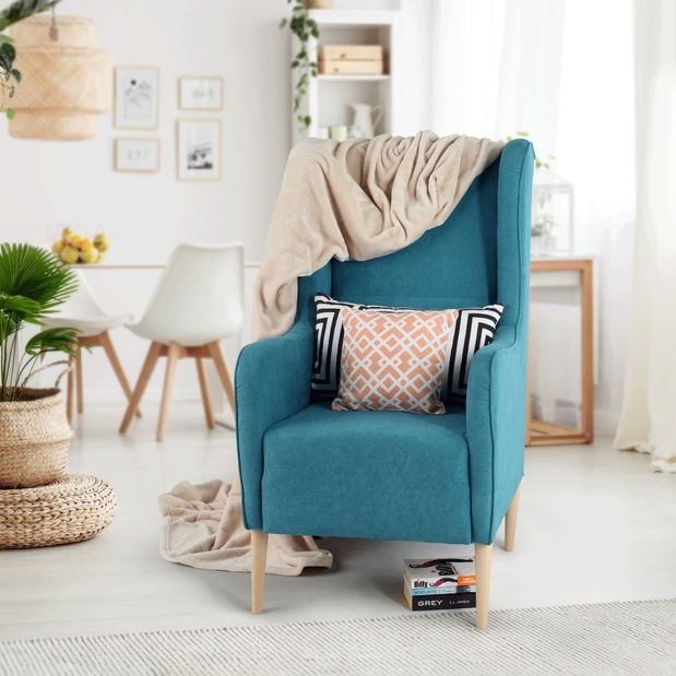 Fotoliu cu urechi Brius (turcoaz)