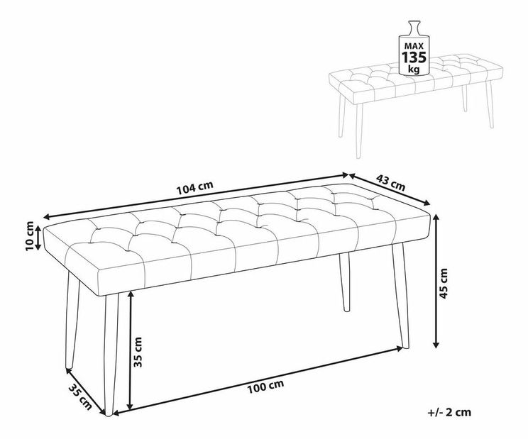 Lavica ESONNA (béžová)