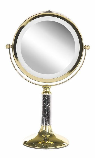 Kozmetické zrkadlo Brita (zlatá) (s LED osvetlením)