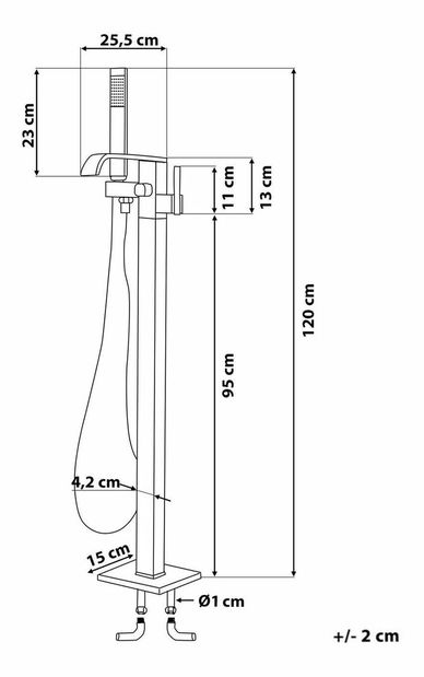 Vodovodná batéria Niaza (čierna)