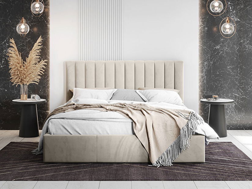 Franciaágy 160 cm Nowerins (világos bézs) *kiárusítás