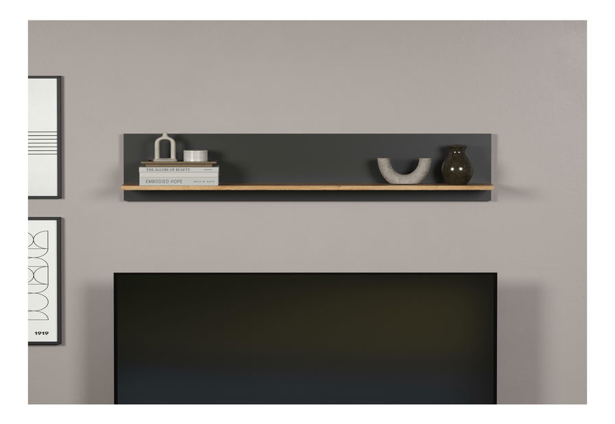 Raft de perete Esferas (grafit + stejar evoke) 