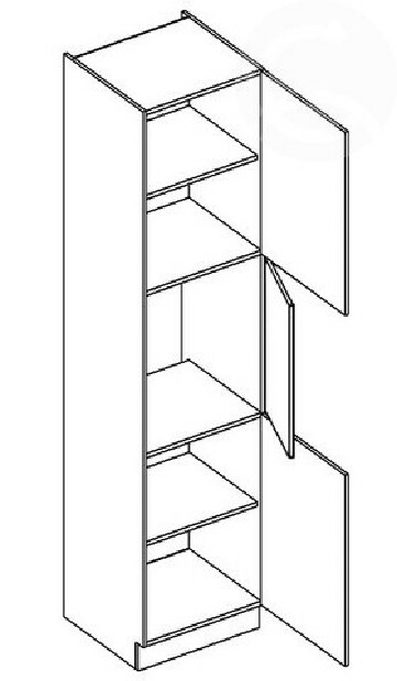Potravinová kuchynská skriňa Nora D40
