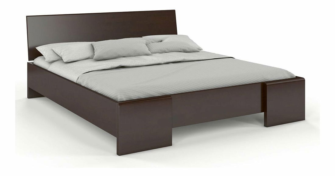 Manželská posteľ 180 cm Naturlig Blomst High (buk) (s roštom)