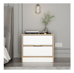 Noćni stolić Erich (orah + bijela)