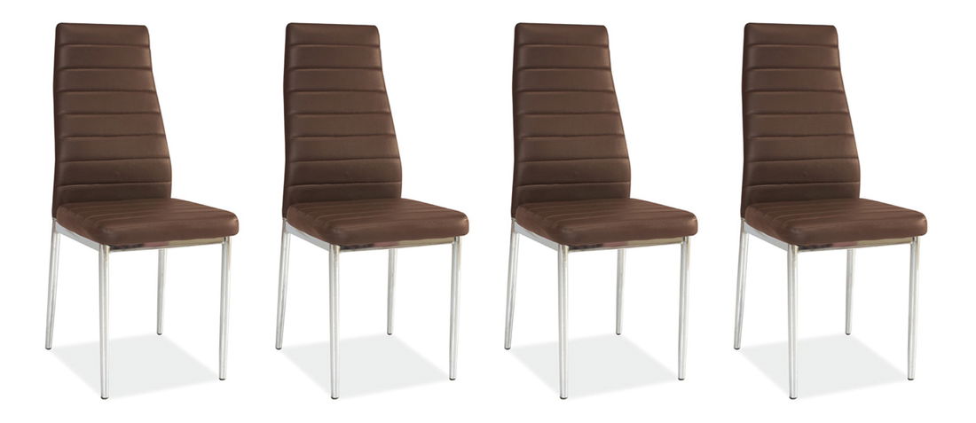 Set 4 ks. jedálenských stoličiek H-261 hnedá MOB-4157 *výpredaj