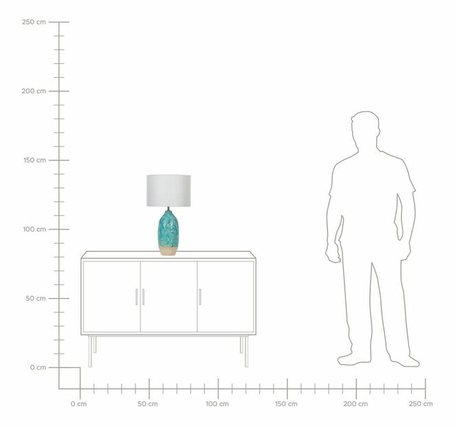 Lampă de masă Aurelien (albastru)