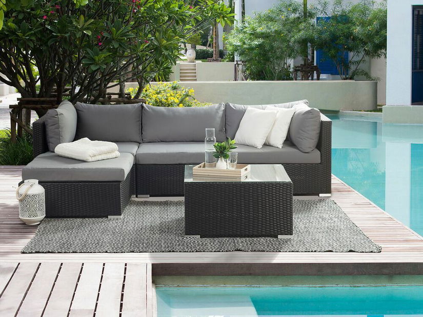 Kerti garnitúra Sanza (fekete + szürke)