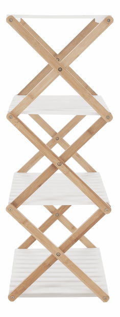 Regál Petria 3 (biela + hnedá)