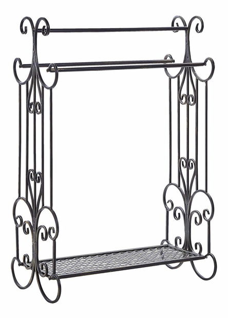 Törölközőtartó állvány Gion (fekete)