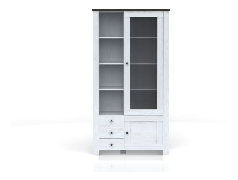 Vitrína BRW Antwerpen REG1W1D3S/20/10 (s osvetlením)