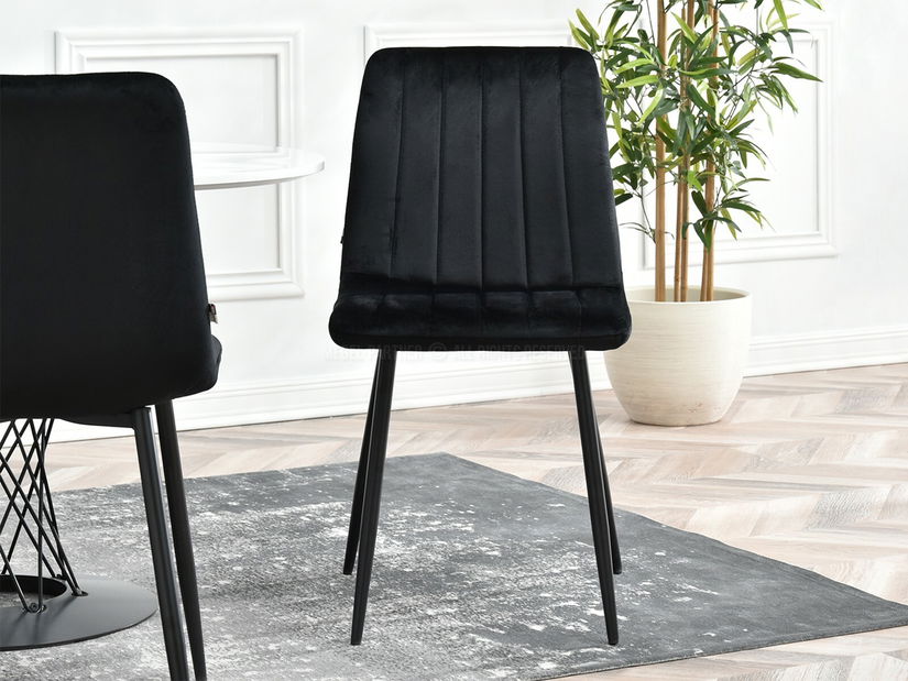 Scaun Mia (negru + auriu)