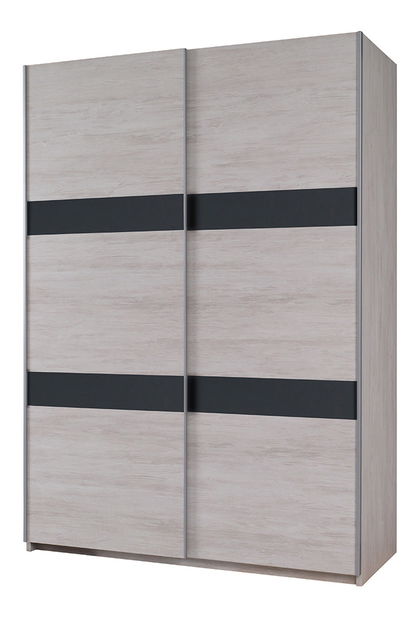 Ruhásszekrény Desayuno DSZ150 (fehér tölgy + fényes grafit)