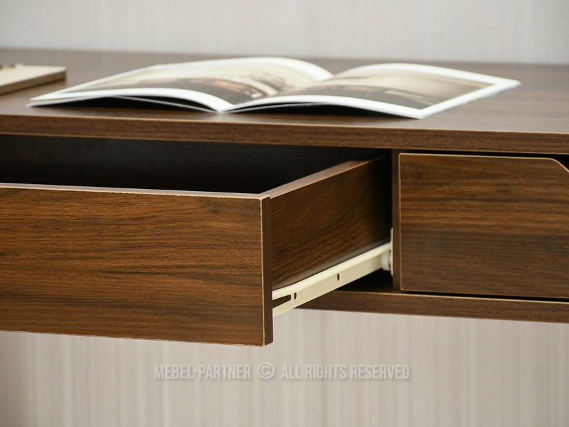 PC asztal Land (dió + arany)