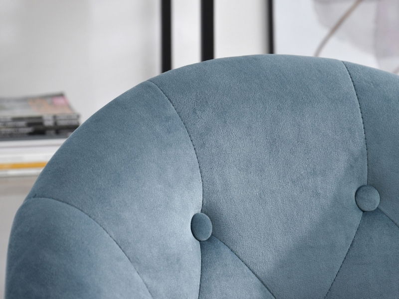 Kreslo Lush 3 (modrá + zlatá)