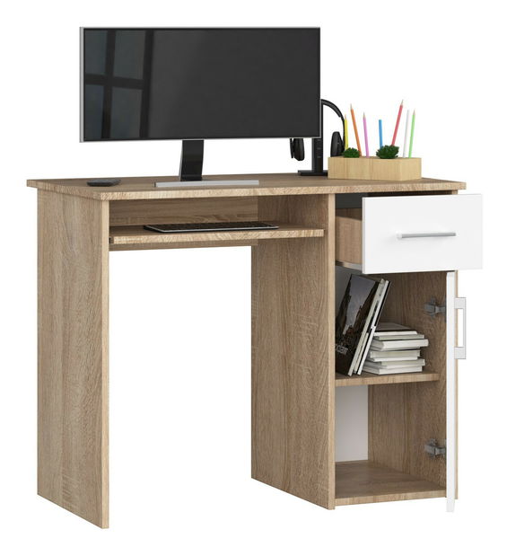 PC stolić Padma (hrast sonoma + bijela)