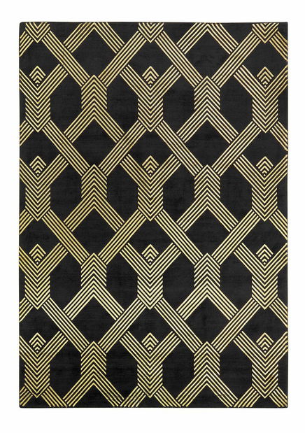 Covor 160x230 cm VESKE (stofă) (negru)