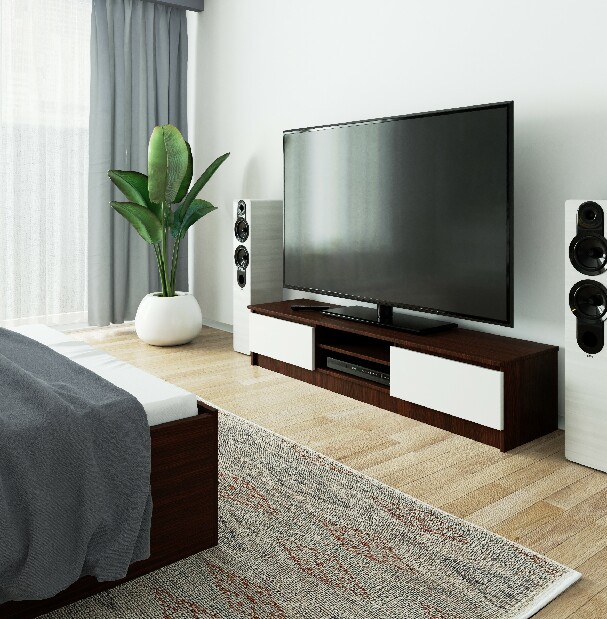 TV asztal Katalina (wenge + fehér)