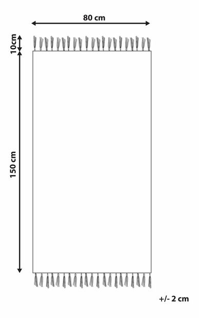 Koberec 80 x 150 cm Hakka (béžová)