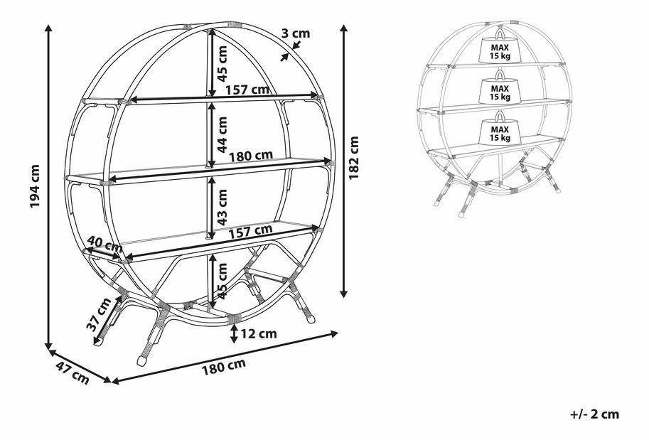 Raft TALOVA (lemn deschis)