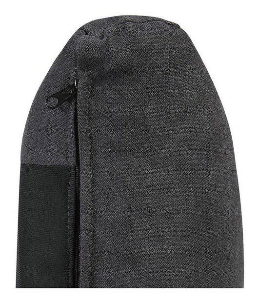 Pat matrimonial 160 cm MELIA (polyester) (gri închis) (cu somieră)