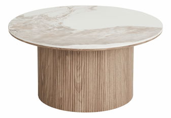 Masă de cafea Alomeria 1 (alb + maro)