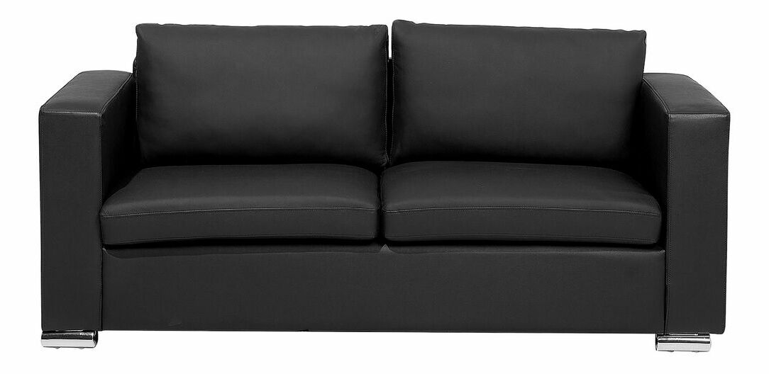 Pohovka trojsedačka HEINOLA (koža) (čierna)